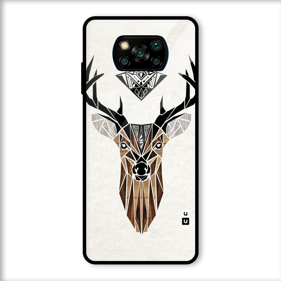 Aesthetic Deer Design Glass Back Case for Poco X3