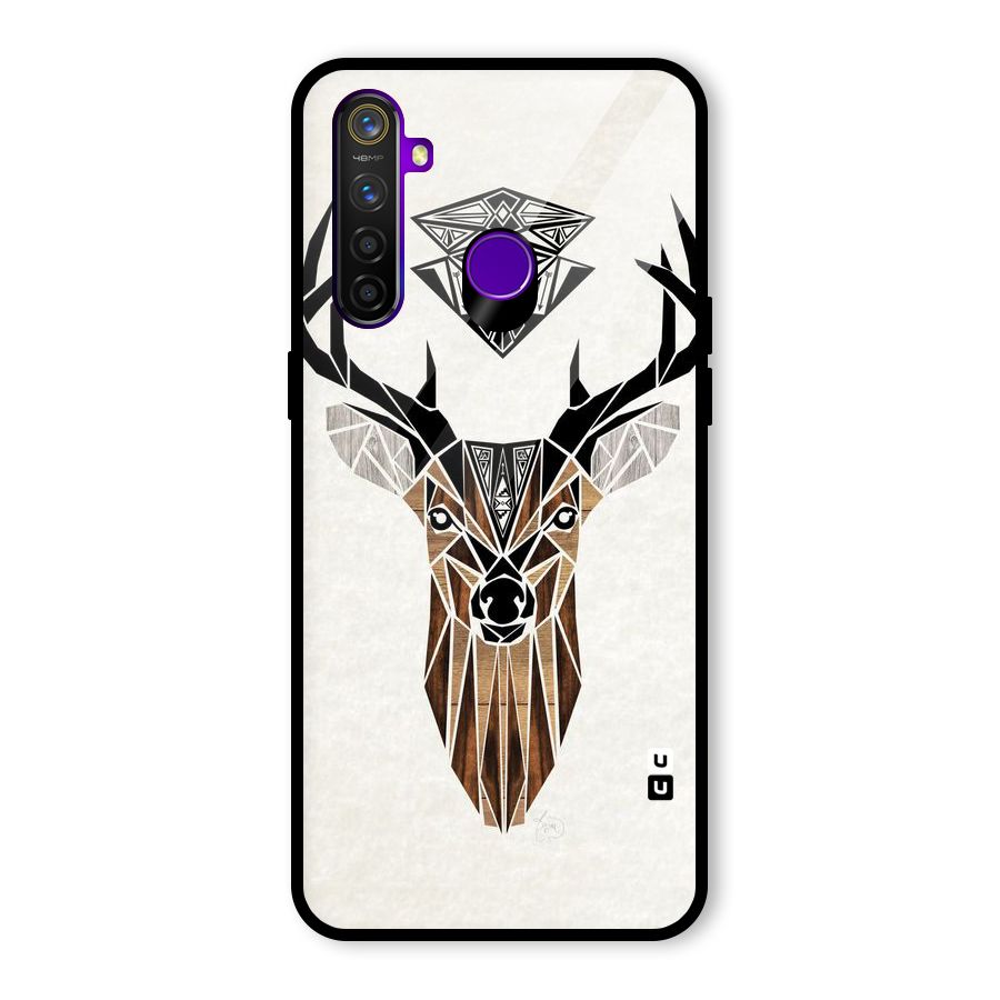 Aesthetic Deer Design Glass Back Case for Realme 5 Pro