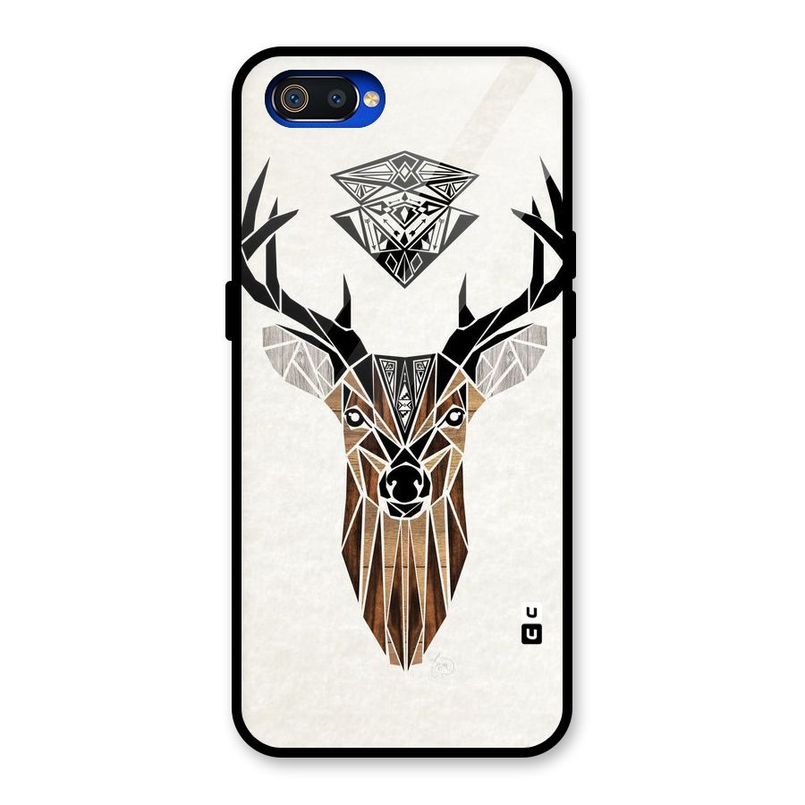 Aesthetic Deer Design Glass Back Case for Realme C2