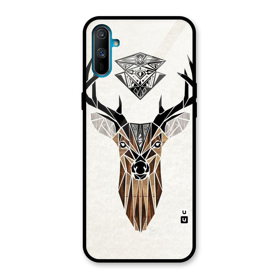 Aesthetic Deer Design Glass Back Case for Realme C3