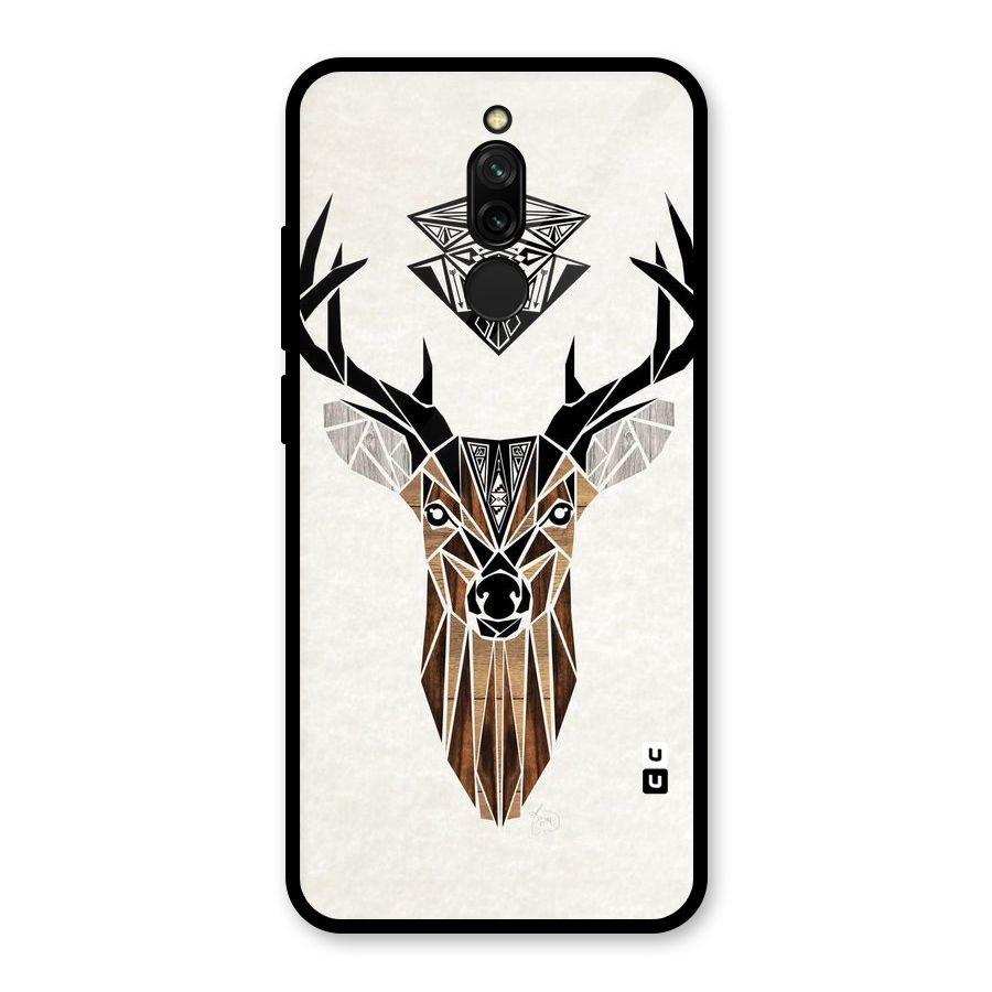 Aesthetic Deer Design Glass Back Case for Redmi 8
