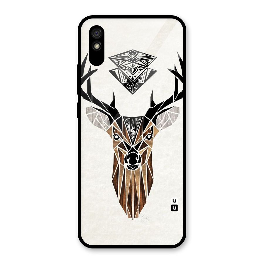 Aesthetic Deer Design Glass Back Case for Redmi 9A