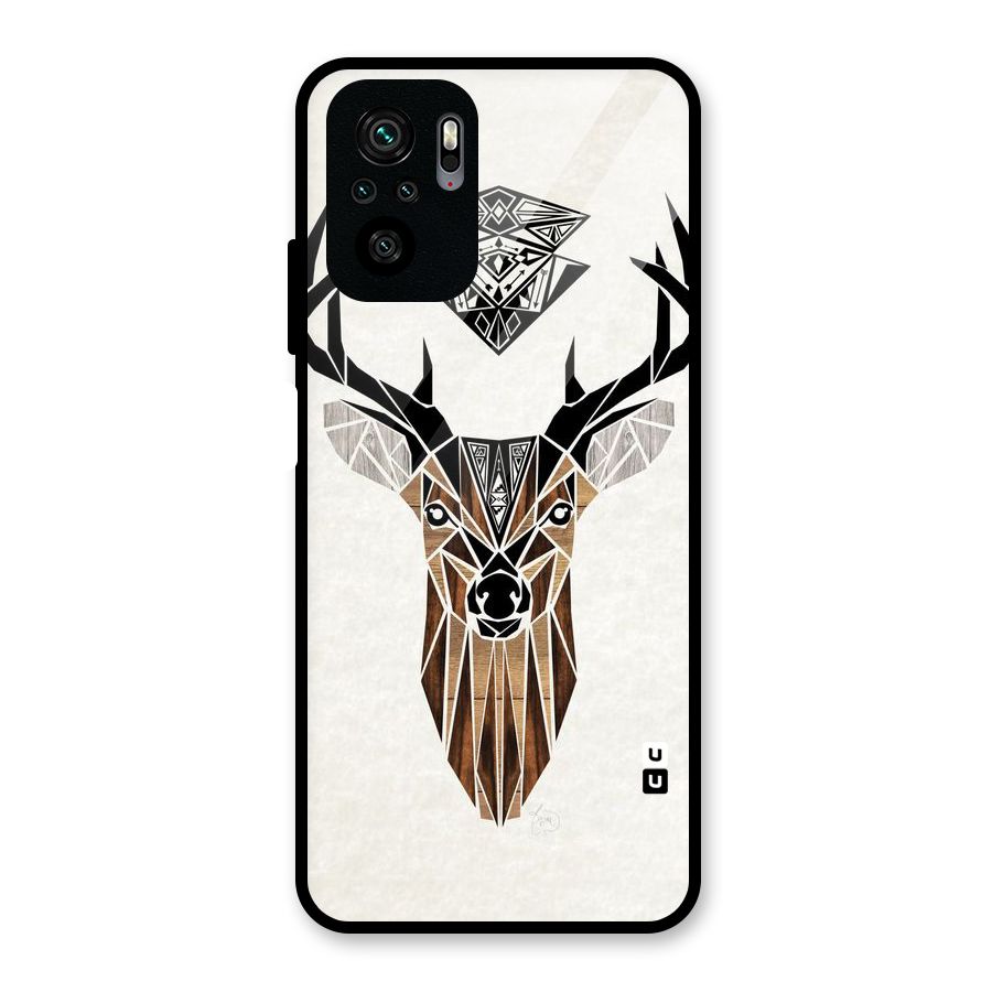 Aesthetic Deer Design Glass Back Case for Redmi Note 10S
