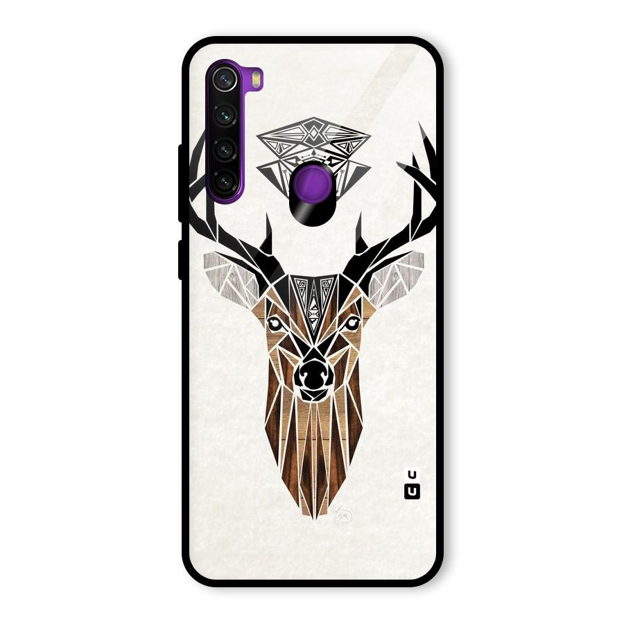 Aesthetic Deer Design Glass Back Case for Redmi Note 8
