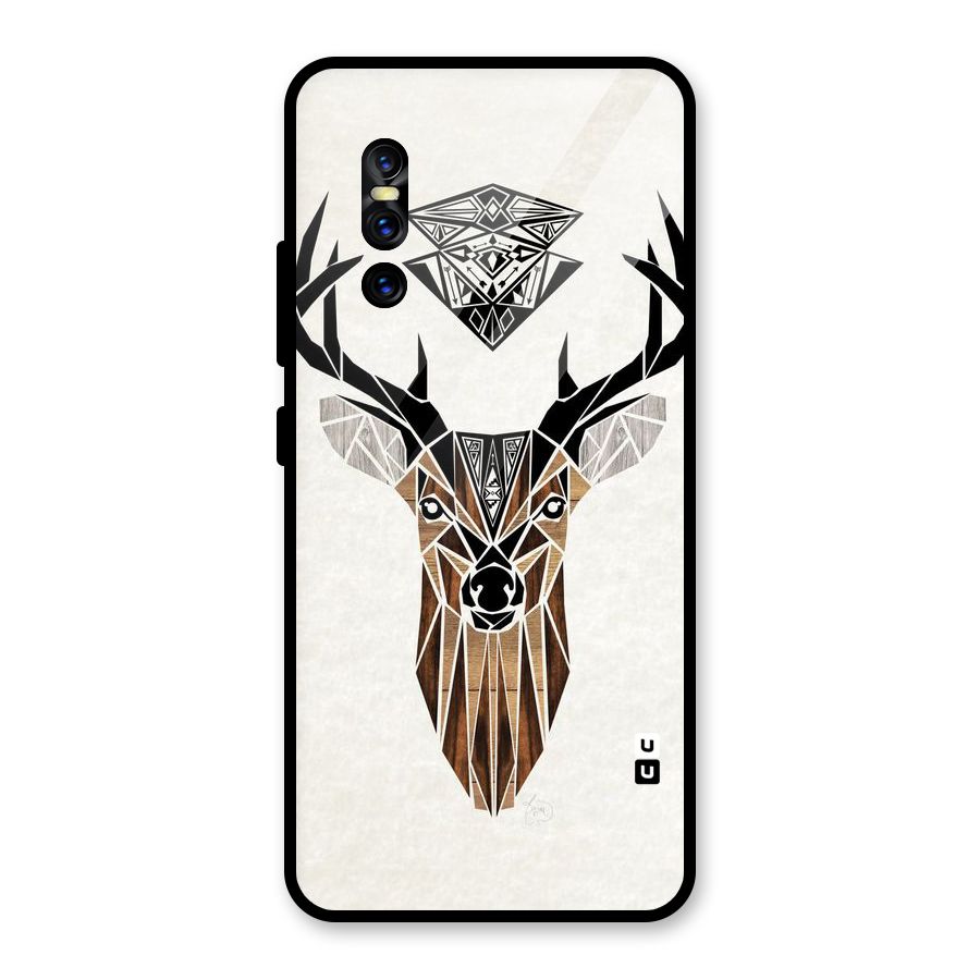 Aesthetic Deer Design Glass Back Case for Vivo V15 Pro
