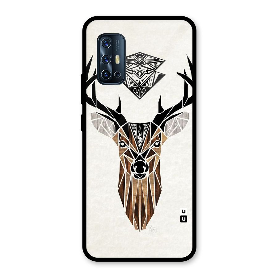 Aesthetic Deer Design Glass Back Case for Vivo V17