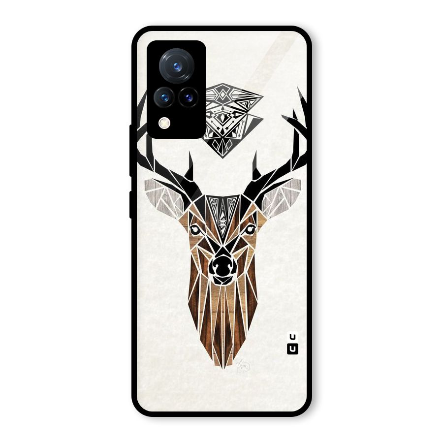 Aesthetic Deer Design Glass Back Case for Vivo V21 5G