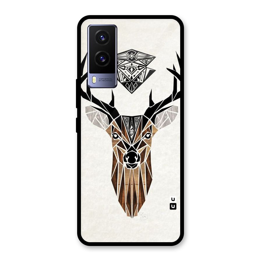 Aesthetic Deer Design Glass Back Case for Vivo V21e 5G