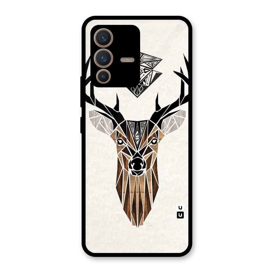 Aesthetic Deer Design Glass Back Case for Vivo V23 5G