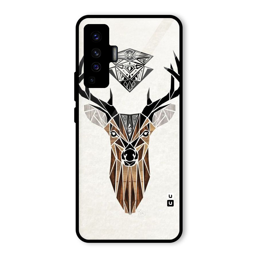 Aesthetic Deer Design Glass Back Case for Vivo X50