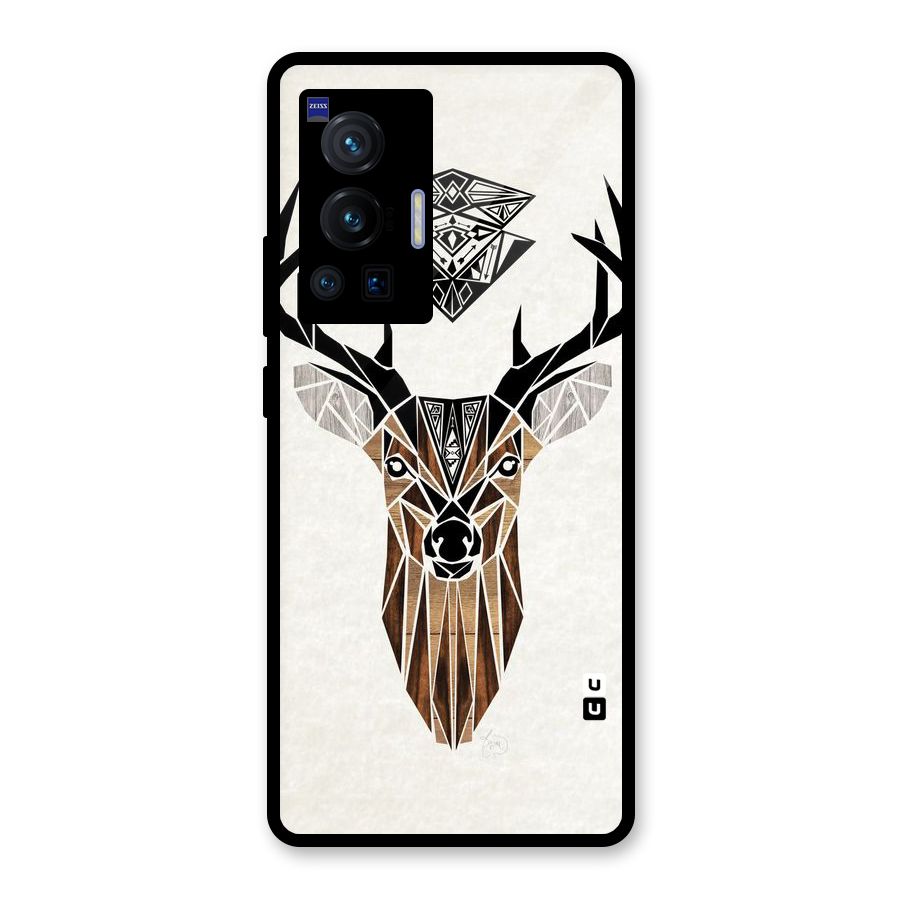 Aesthetic Deer Design Glass Back Case for Vivo X70 Pro