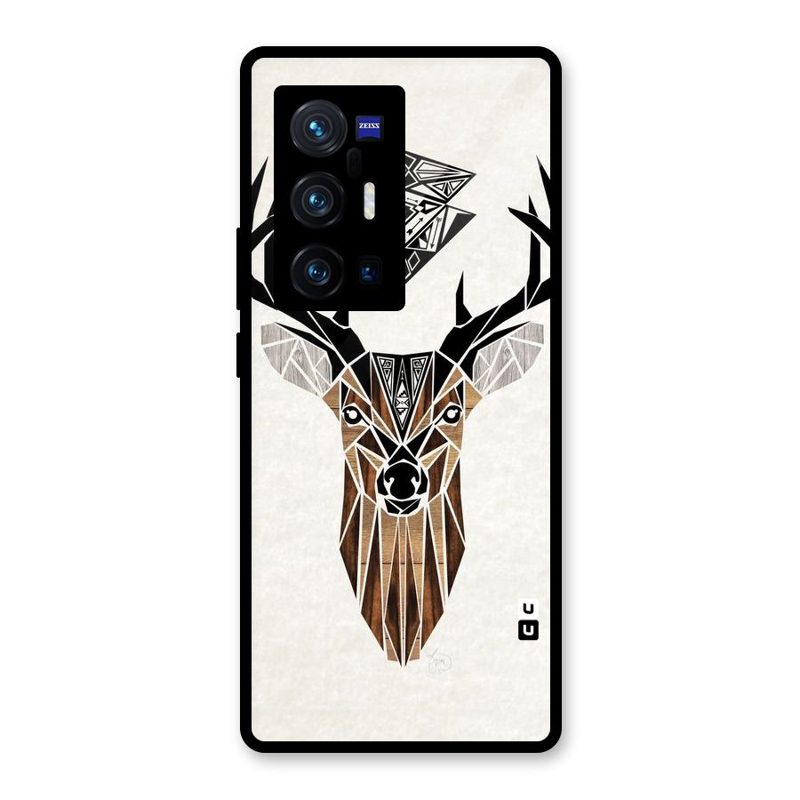 Aesthetic Deer Design Glass Back Case for Vivo X70 Pro Plus