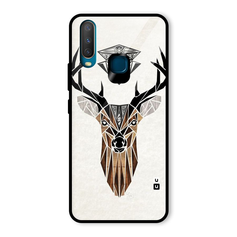 Aesthetic Deer Design Glass Back Case for Vivo Y15