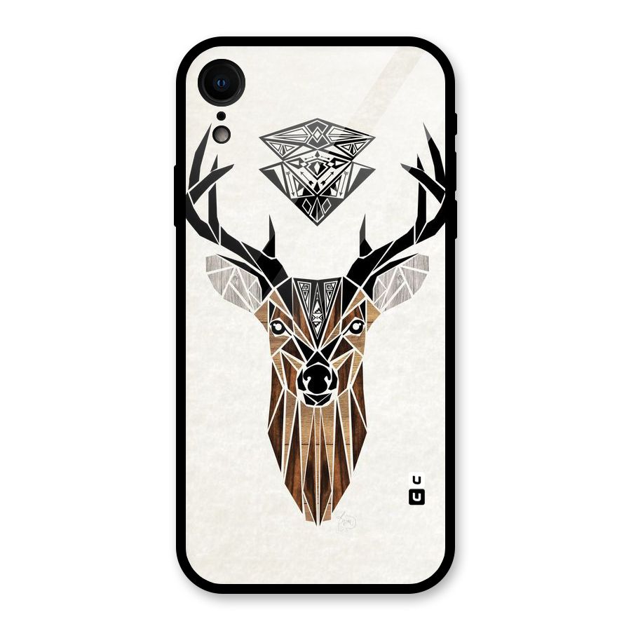 Aesthetic Deer Design Glass Back Case for XR