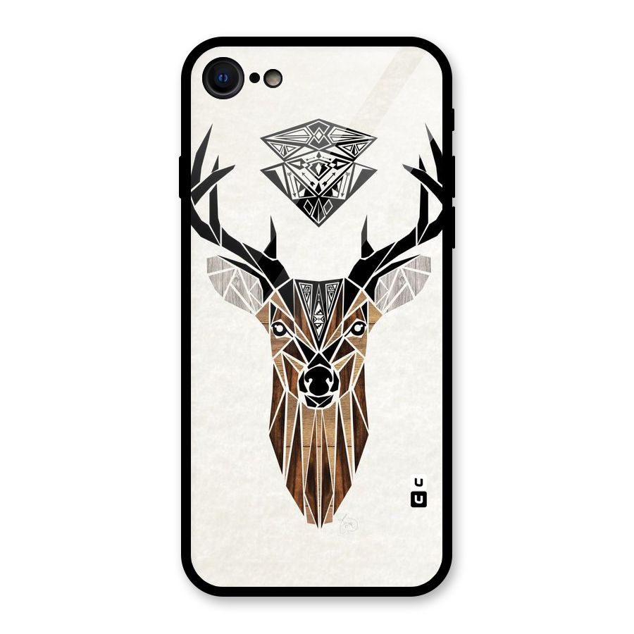 Aesthetic Deer Design Glass Back Case for iPhone SE 2022