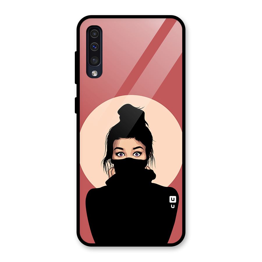 Aesthetic Digital Art Girl Glass Back Case for Galaxy A50s