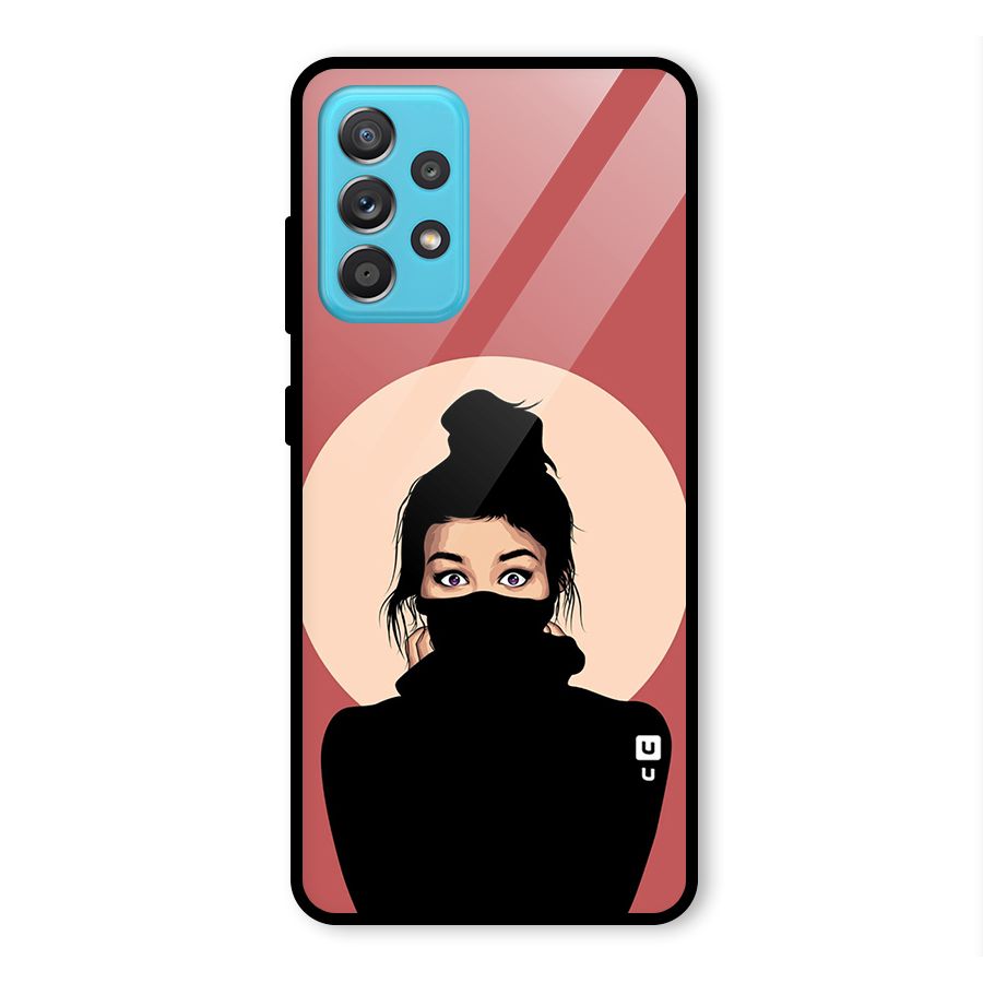 Aesthetic Digital Art Girl Glass Back Case for Galaxy A52