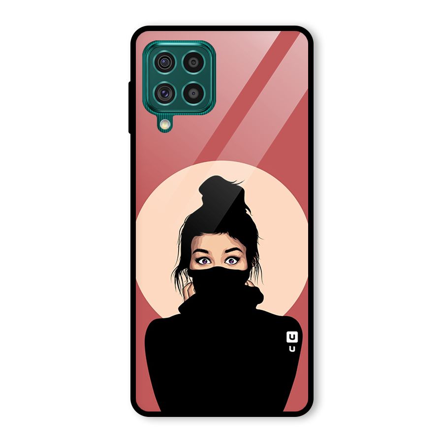 Aesthetic Digital Art Girl Glass Back Case for Galaxy F62