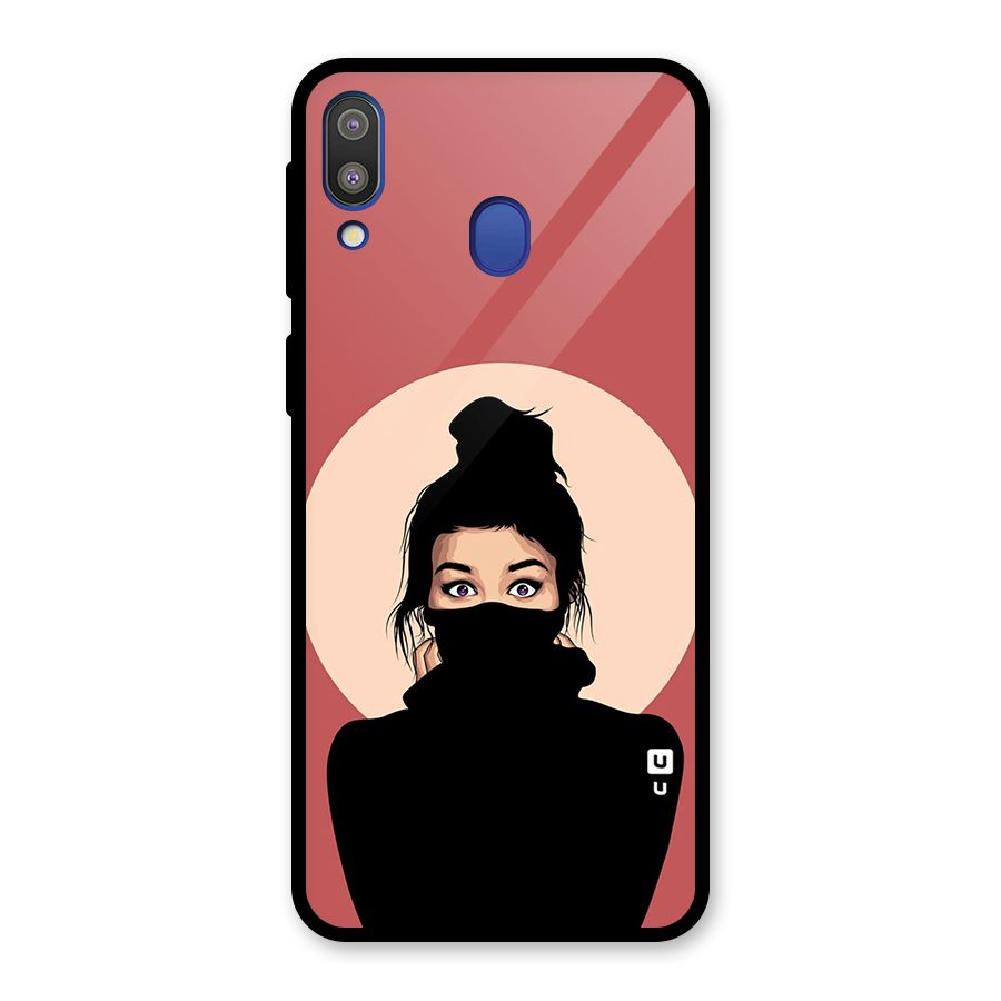 Aesthetic Digital Art Girl Glass Back Case for Galaxy M20
