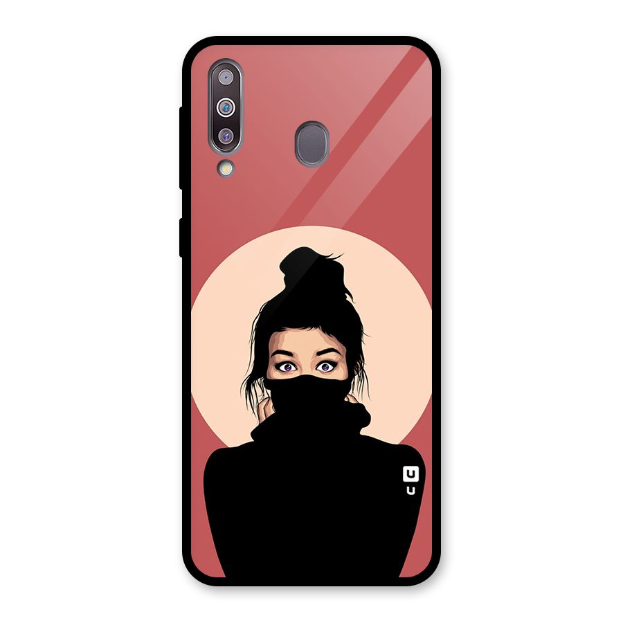 Aesthetic Digital Art Girl Glass Back Case for Galaxy M30