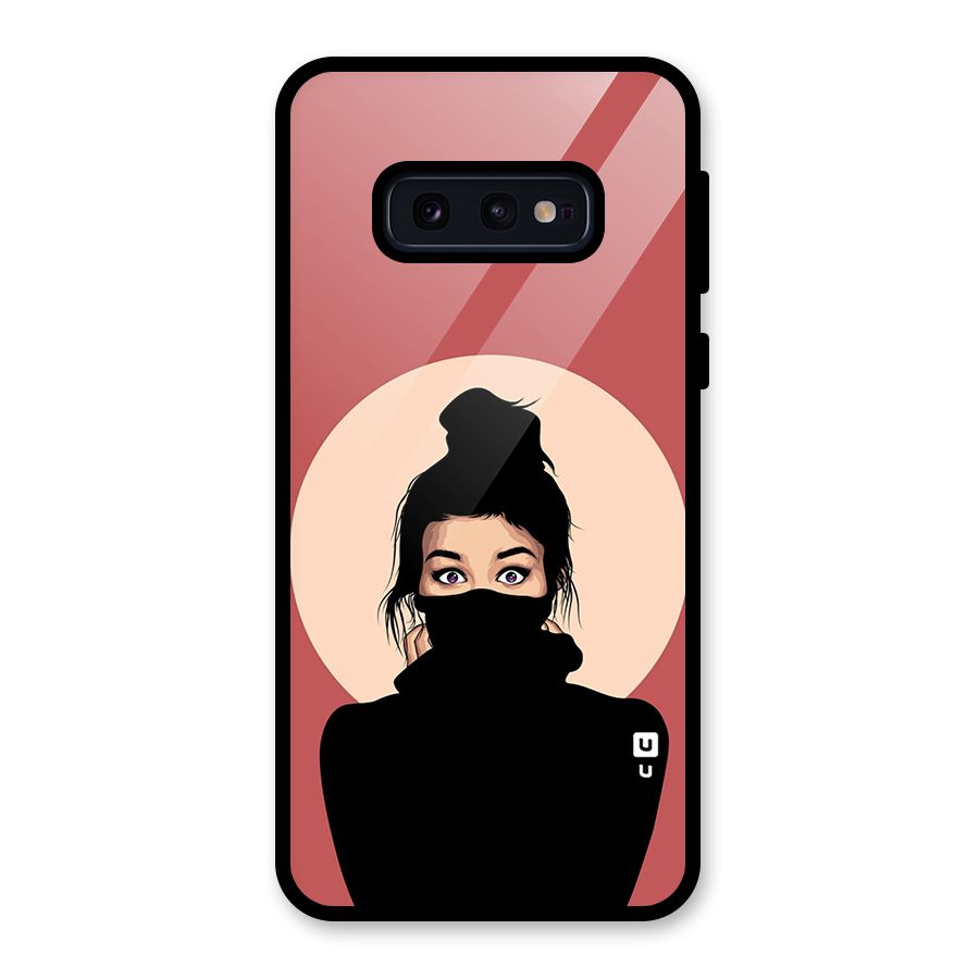 Aesthetic Digital Art Girl Glass Back Case for Galaxy S10e
