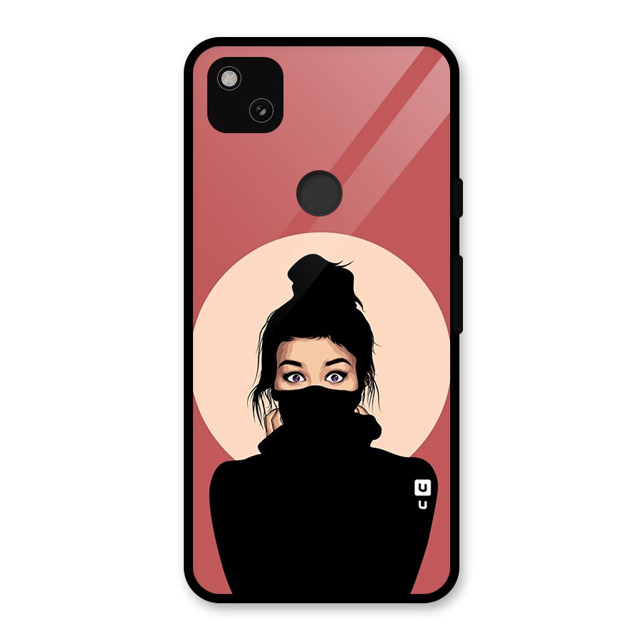 Aesthetic Digital Art Girl Glass Back Case for Google Pixel 4a