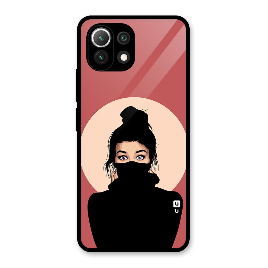 Aesthetic Digital Art Girl Glass Back Case for Mi 11 Lite