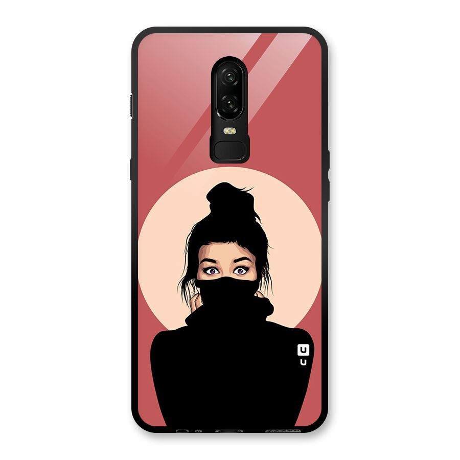 Aesthetic Digital Art Girl Glass Back Case for OnePlus 6