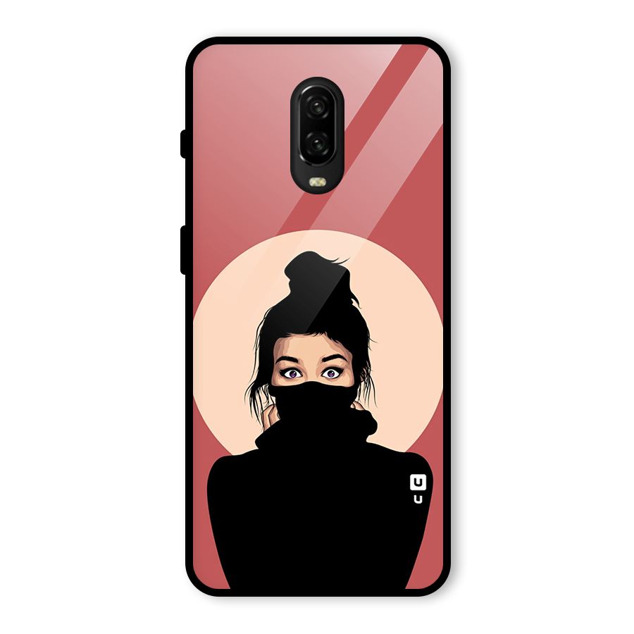 Aesthetic Digital Art Girl Glass Back Case for OnePlus 6T