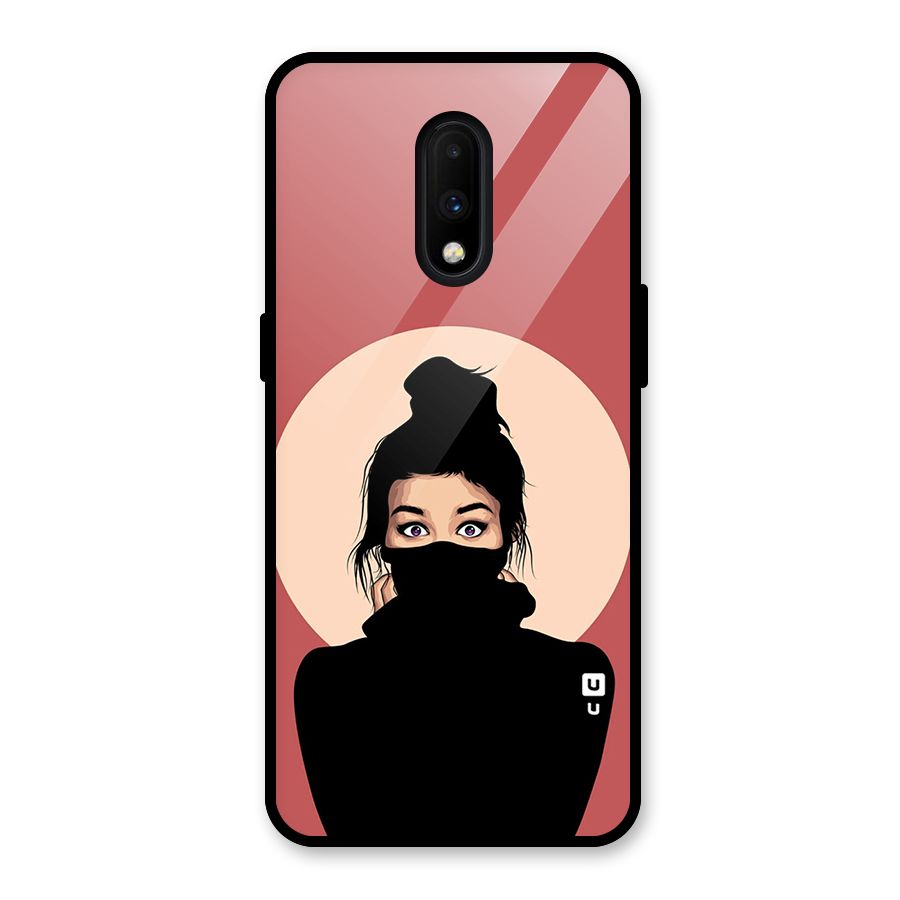 Aesthetic Digital Art Girl Glass Back Case for OnePlus 7