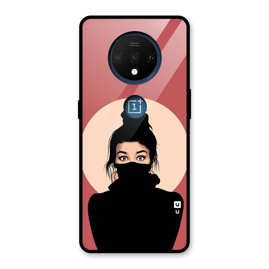 Aesthetic Digital Art Girl Glass Back Case for OnePlus 7T