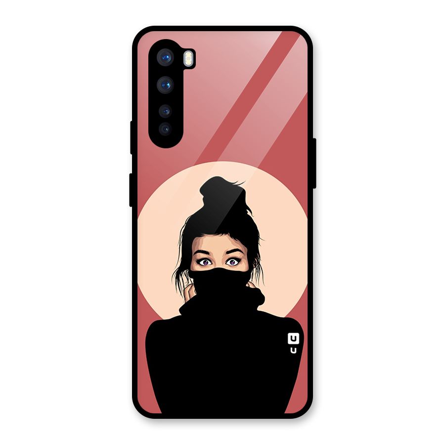 Aesthetic Digital Art Girl Glass Back Case for OnePlus Nord