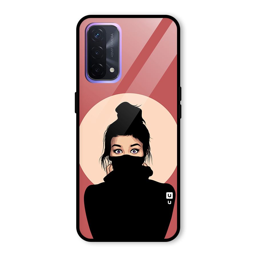 Aesthetic Digital Art Girl Glass Back Case for Oppo A74 5G