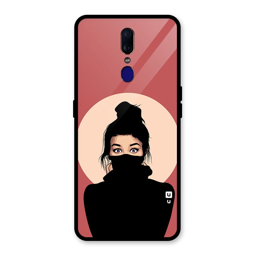 Aesthetic Digital Art Girl Glass Back Case for Oppo F11