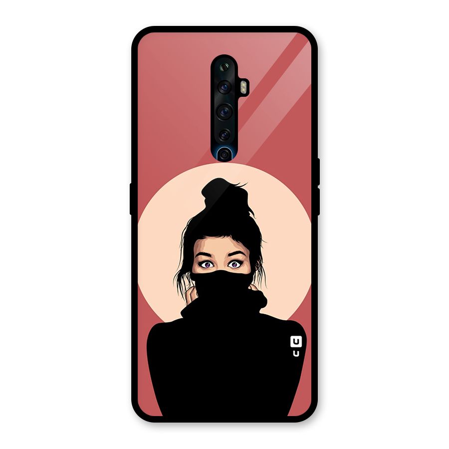 Aesthetic Digital Art Girl Glass Back Case for Oppo Reno2 Z