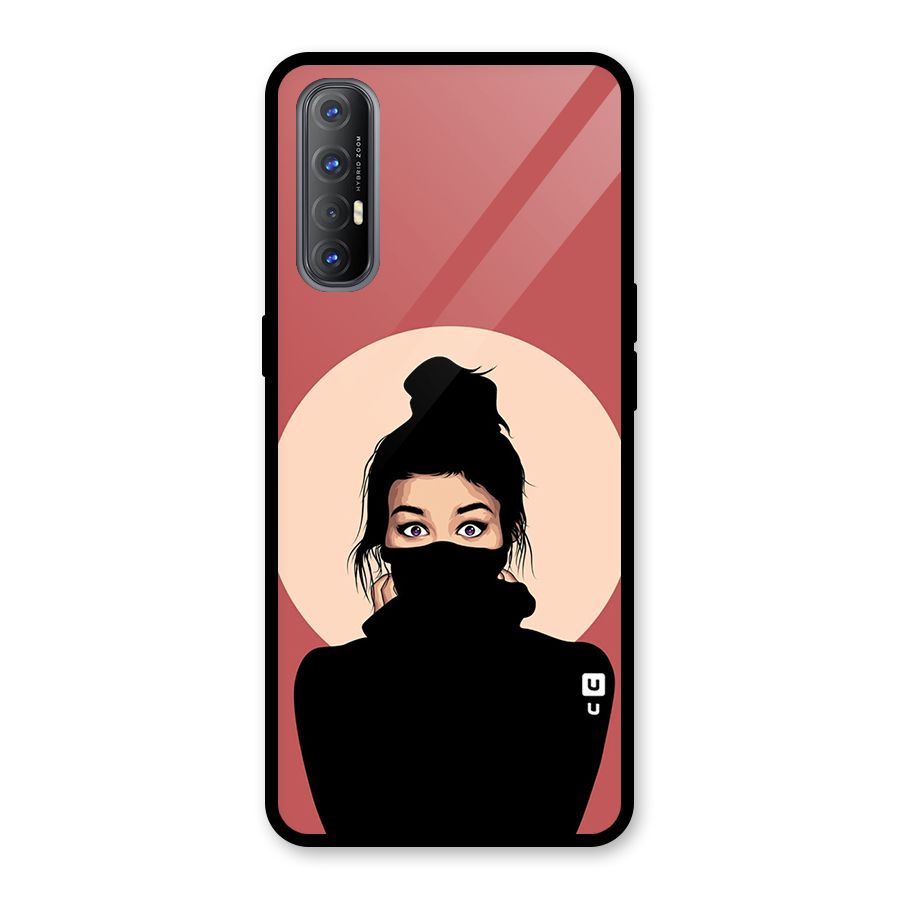 Aesthetic Digital Art Girl Glass Back Case for Oppo Reno3 Pro