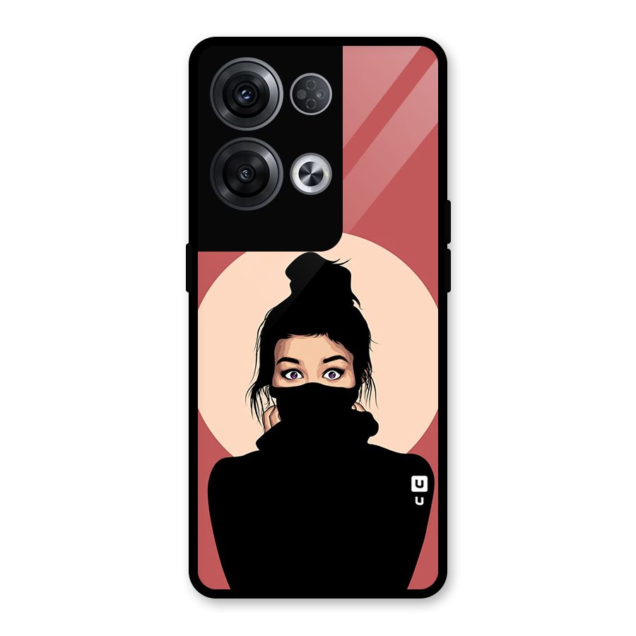 Aesthetic Digital Art Girl Glass Back Case for Oppo Reno8 Pro 5G