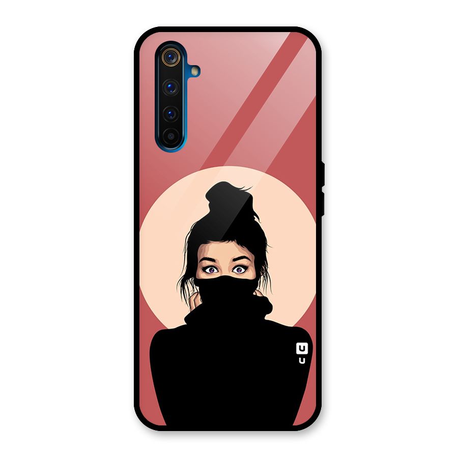 Aesthetic Digital Art Girl Glass Back Case for Realme 6 Pro