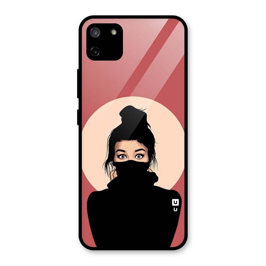 Aesthetic Digital Art Girl Glass Back Case for Realme C11