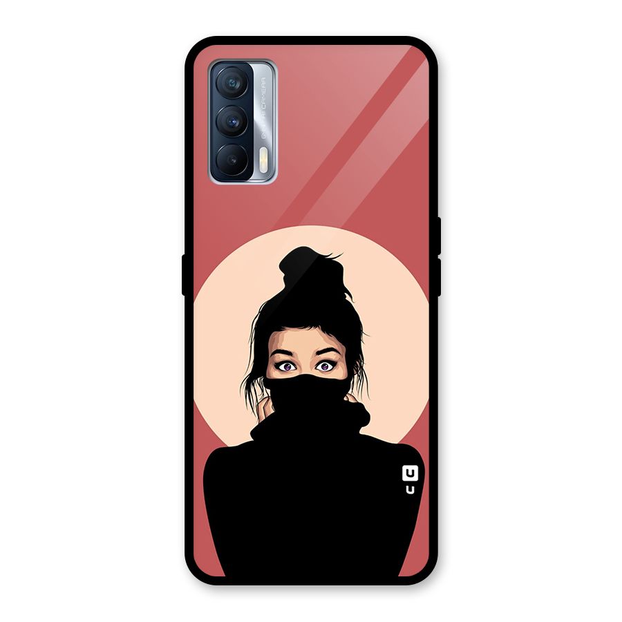 Aesthetic Digital Art Girl Glass Back Case for Realme X7