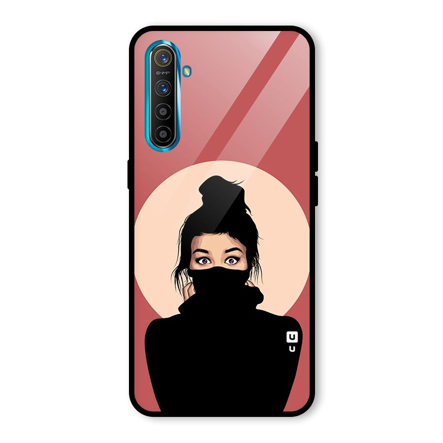 Aesthetic Digital Art Girl Glass Back Case for Realme XT