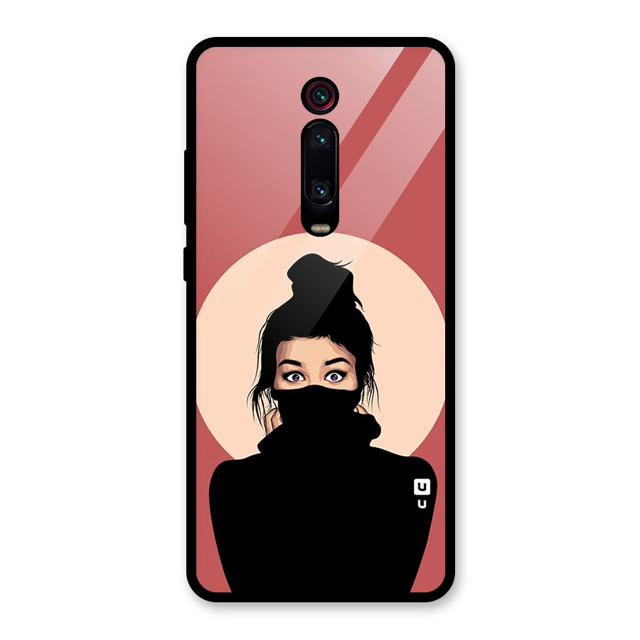 Aesthetic Digital Art Girl Glass Back Case for Redmi K20