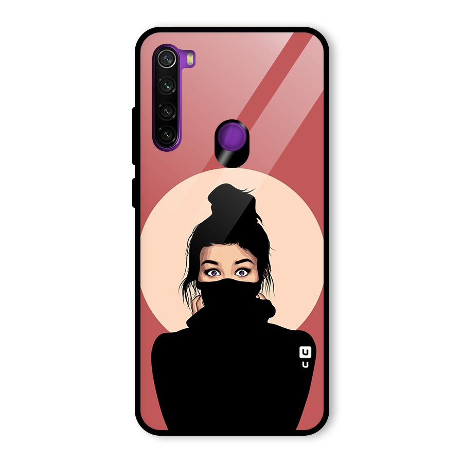 Aesthetic Digital Art Girl Glass Back Case for Redmi Note 8