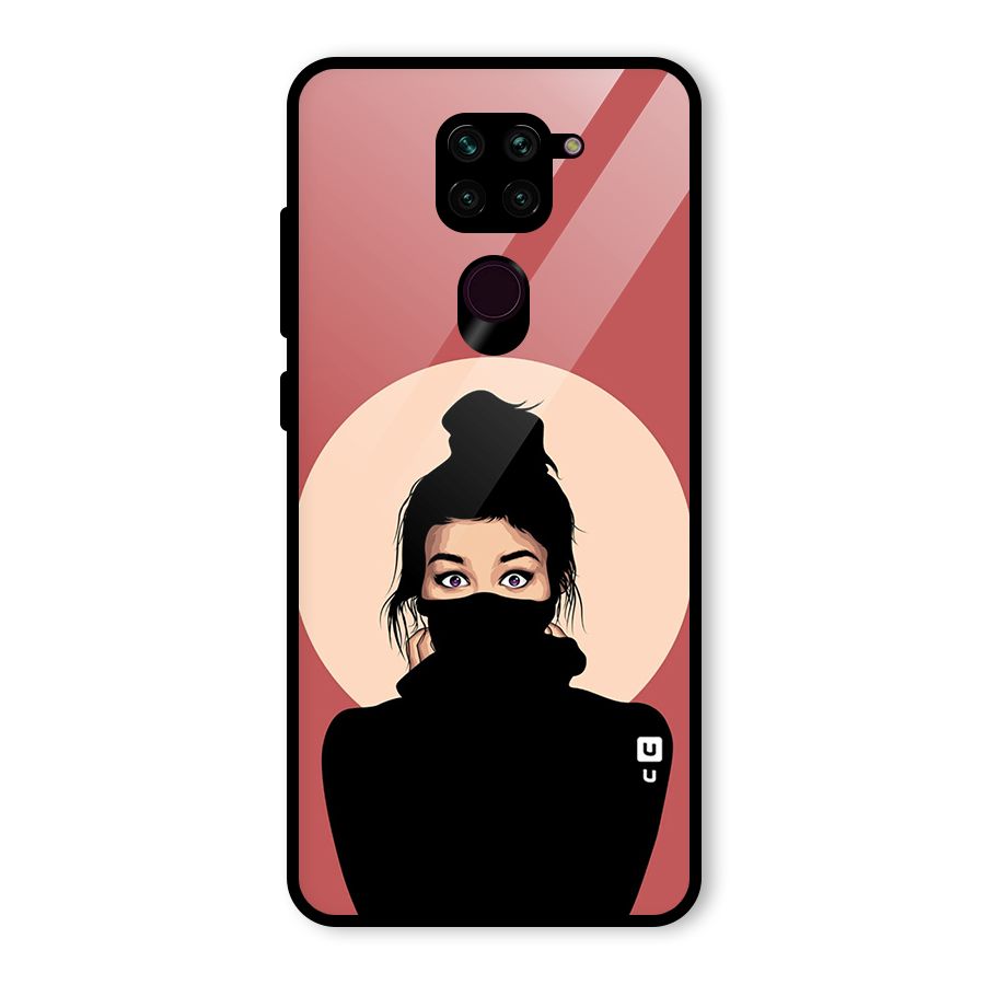 Aesthetic Digital Art Girl Glass Back Case for Redmi Note 9