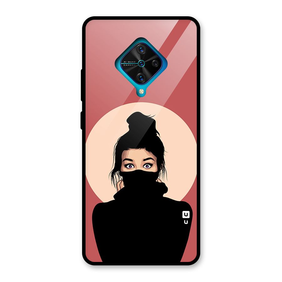 Aesthetic Digital Art Girl Glass Back Case for Vivo S1 Pro