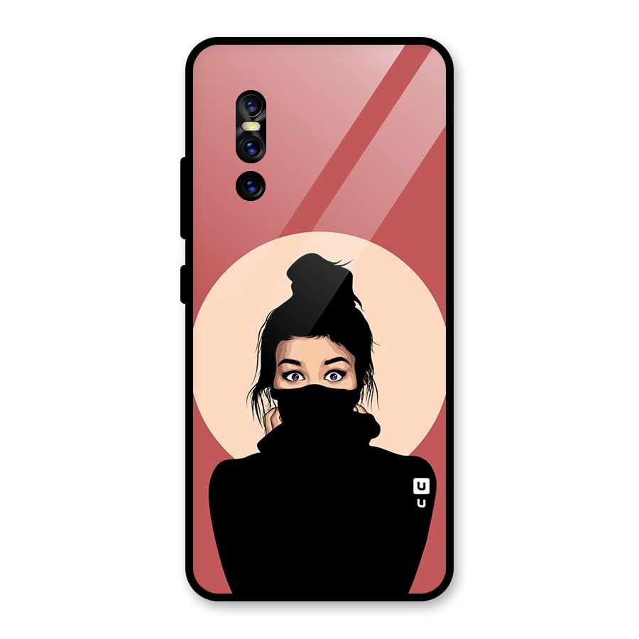 Aesthetic Digital Art Girl Glass Back Case for Vivo V15 Pro