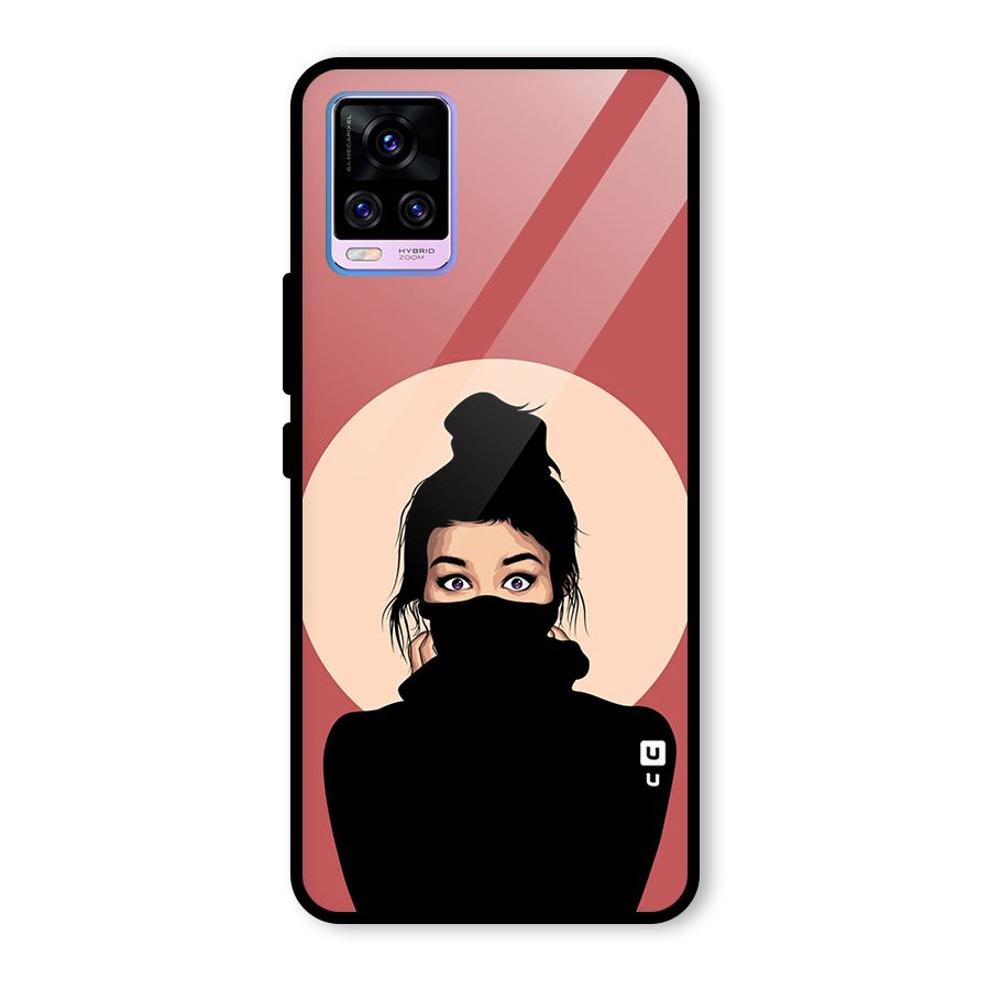 Aesthetic Digital Art Girl Glass Back Case for Vivo V20 Pro