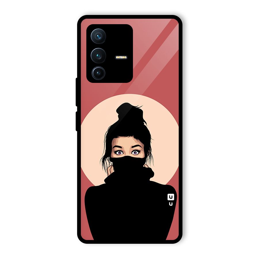 Aesthetic Digital Art Girl Glass Back Case for Vivo V23 Pro