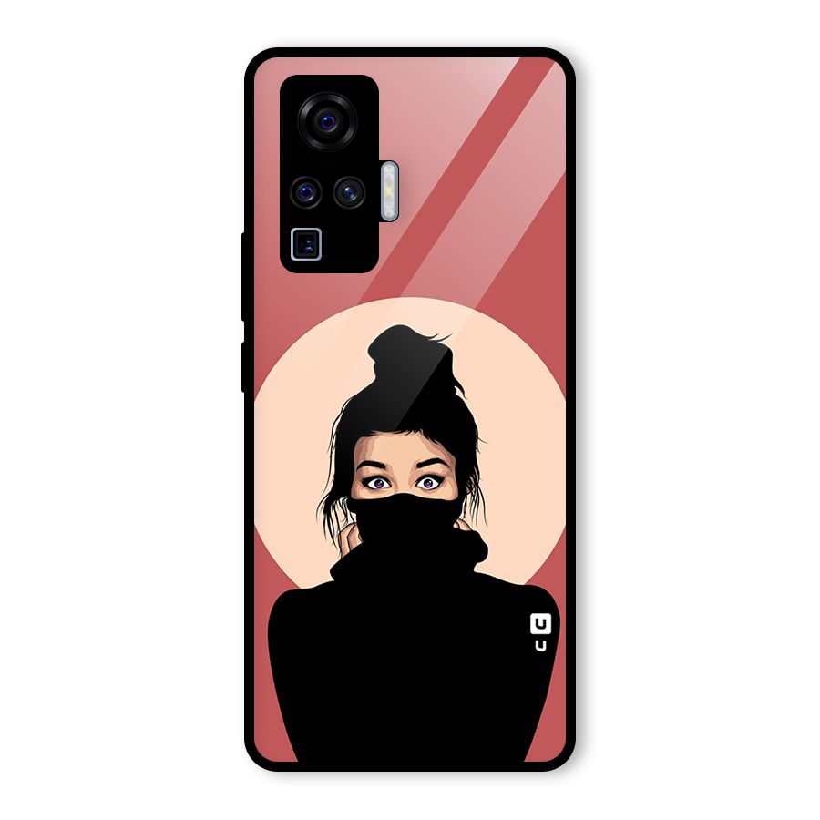 Aesthetic Digital Art Girl Glass Back Case for Vivo X50 Pro