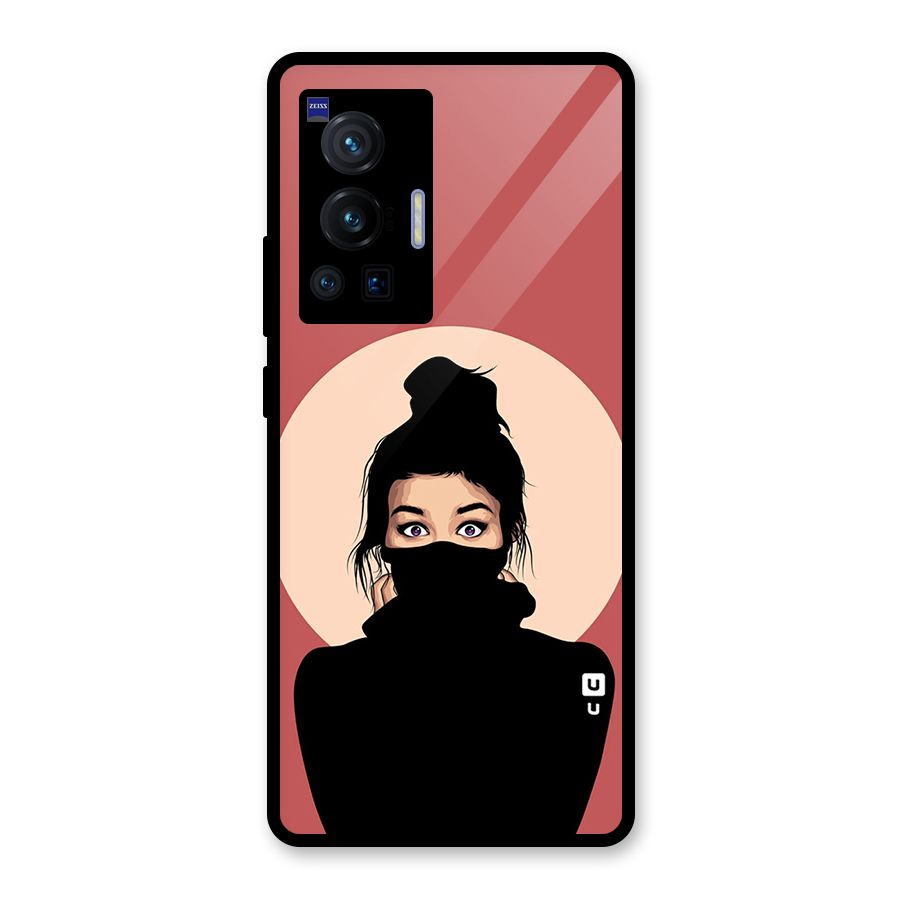 Aesthetic Digital Art Girl Glass Back Case for Vivo X70 Pro